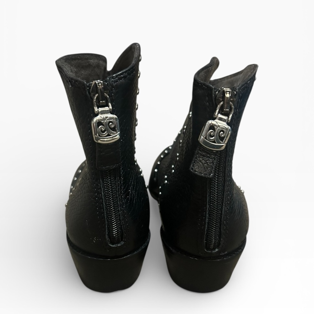 Brighton Black Leather Ankle Booties - Picture 5 of 8